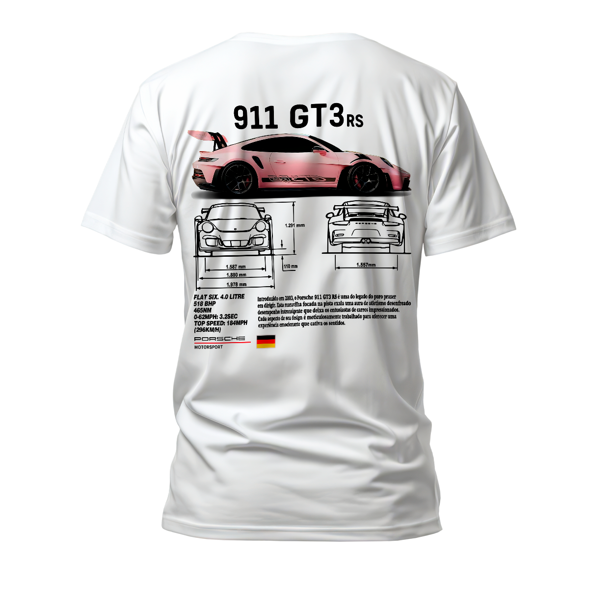 Camiseta Premium Porsche Pink GT3RS
