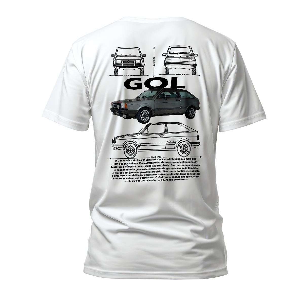 Camiseta Premium Volkwagen Gol Quadrado