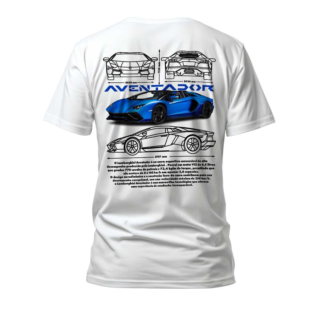 Camiseta Premium Lamborghini Aventador