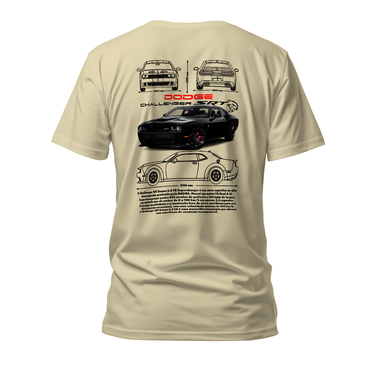 Camiseta Premium Dodge Challenger