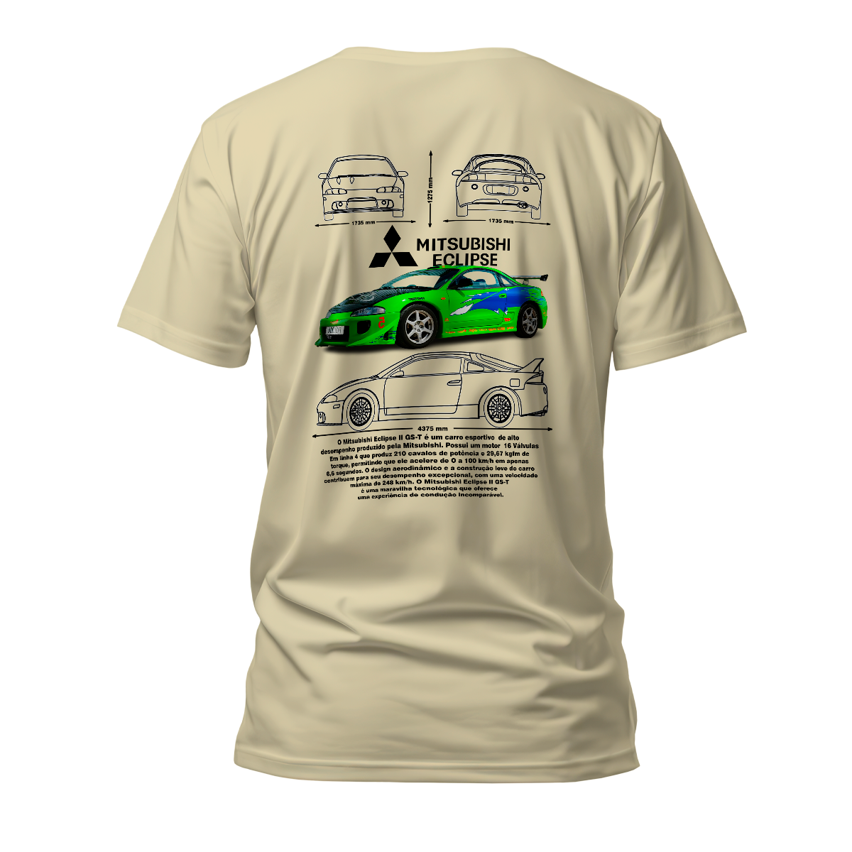 Camiseta Premium Mitsubishi Eclipse