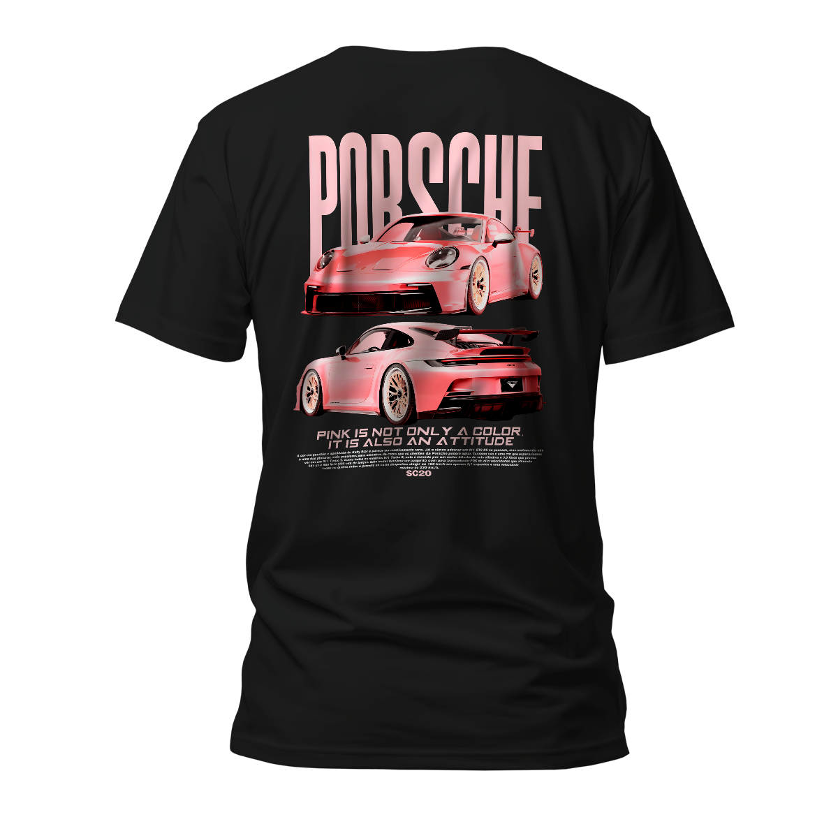 Camiseta Premium Porsche GT3RS Pink