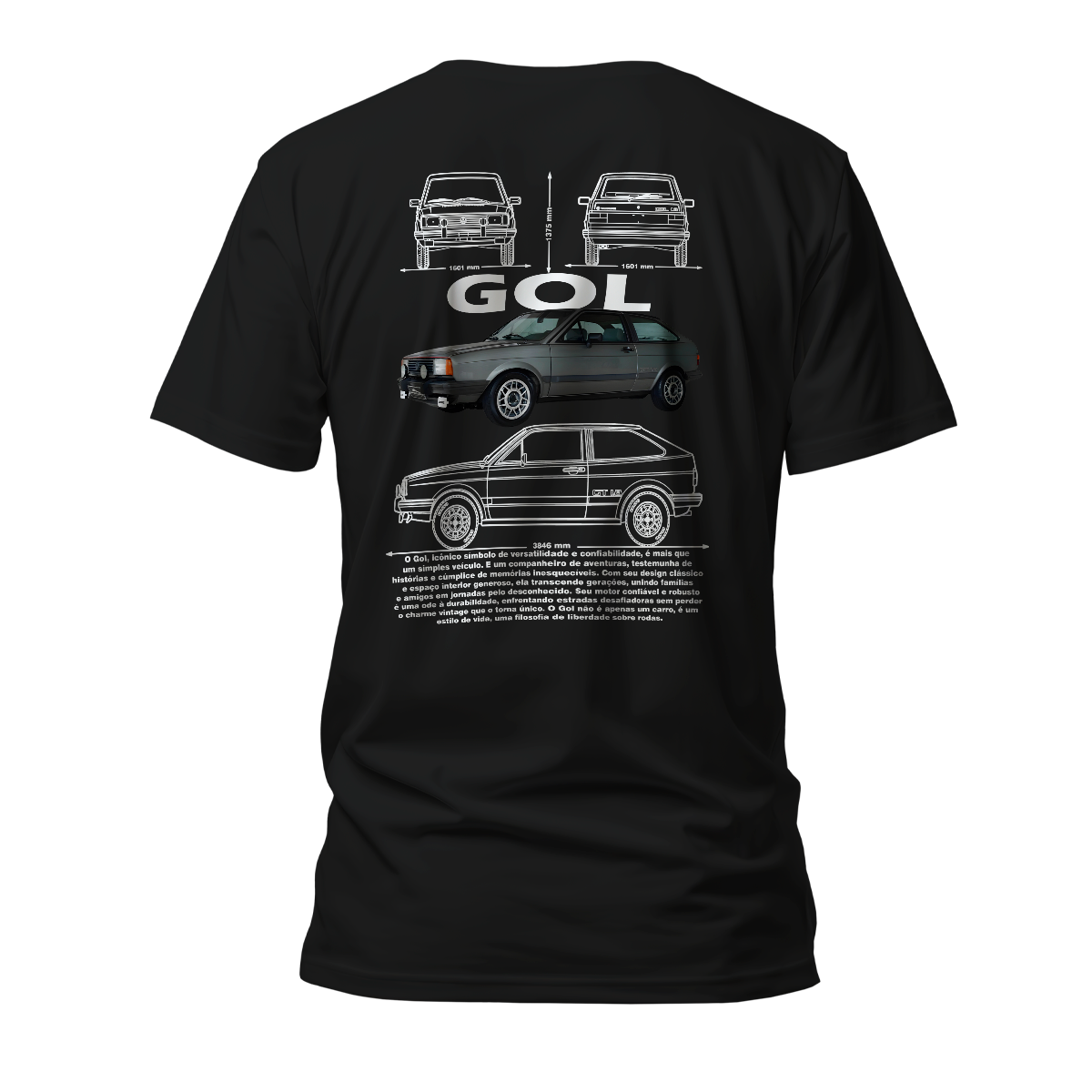 Camiseta Premium Volkwagen Gol Quadrado