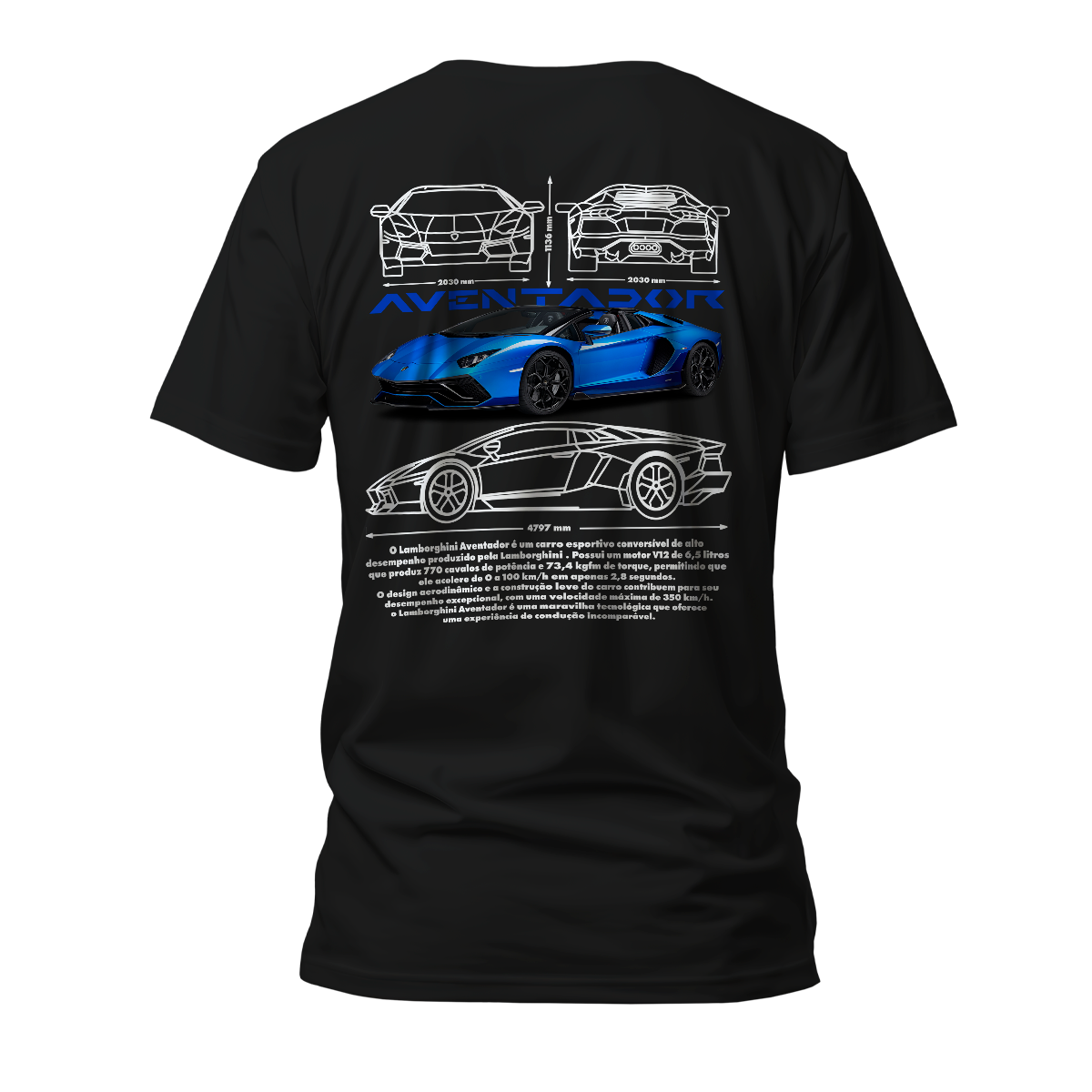 Camiseta Premium Lamborghini Aventador
