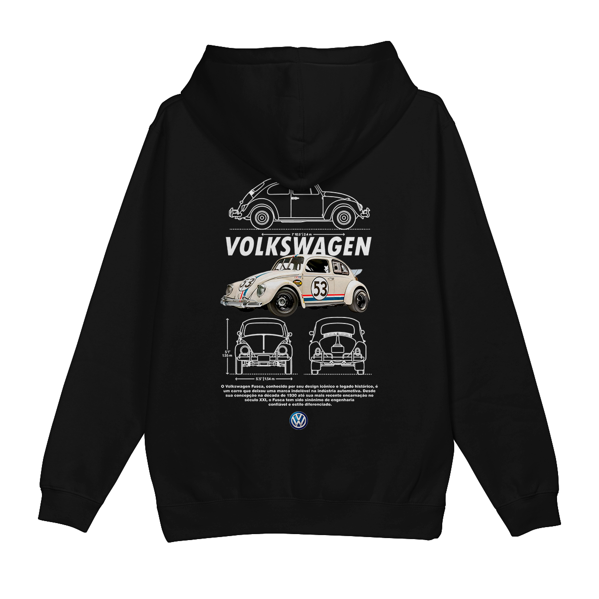Moletom Canguru Volkswagen Fusca Beetle