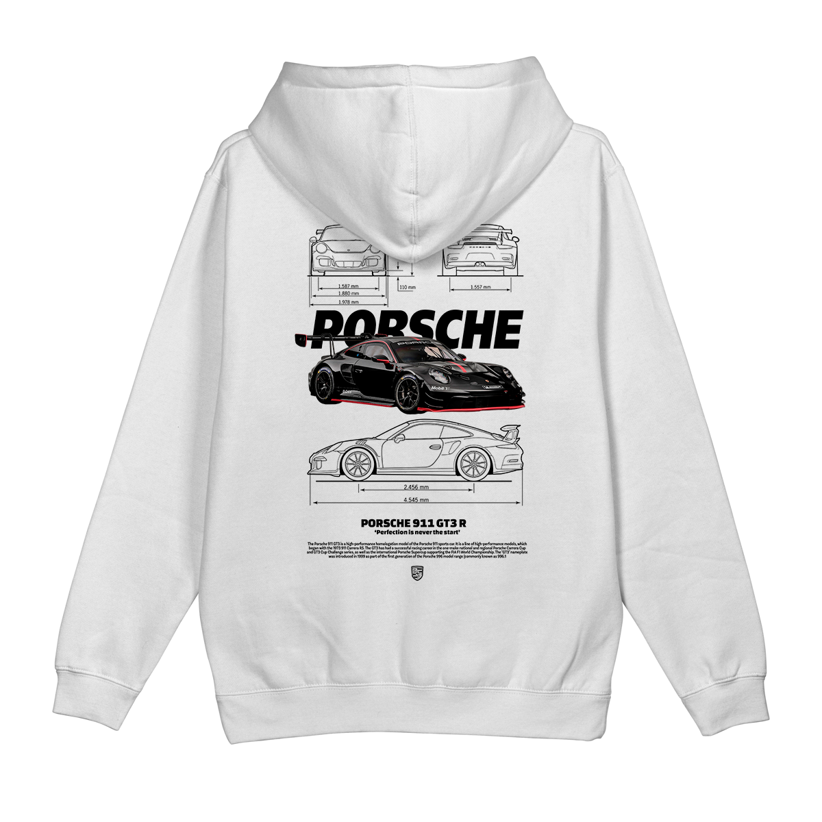 Moletom Canguru Porsche 911 GT3Rs Preto