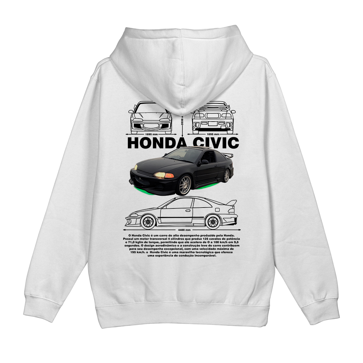 Moletom Canguru Honda Civic Toretto