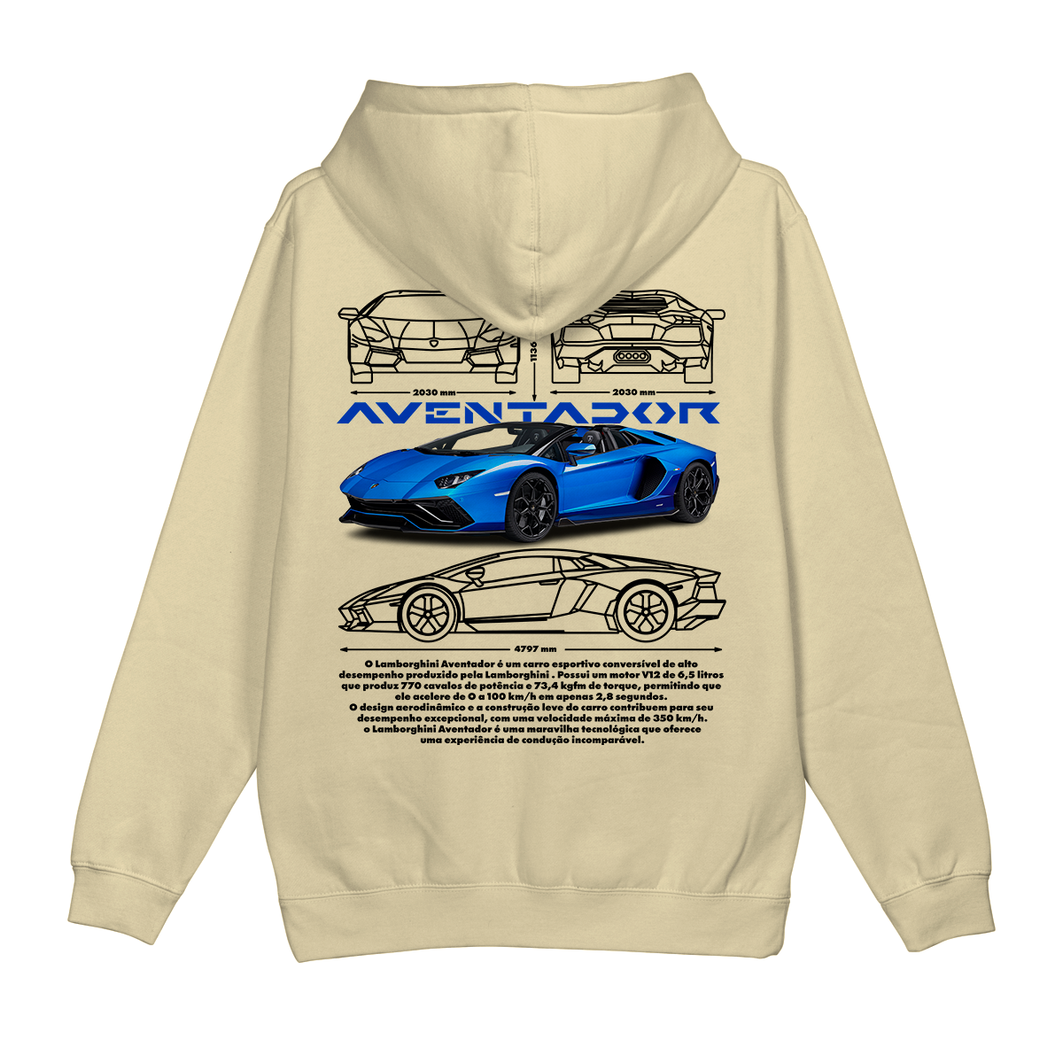 Moletom Canguru Lamborghini Aventador