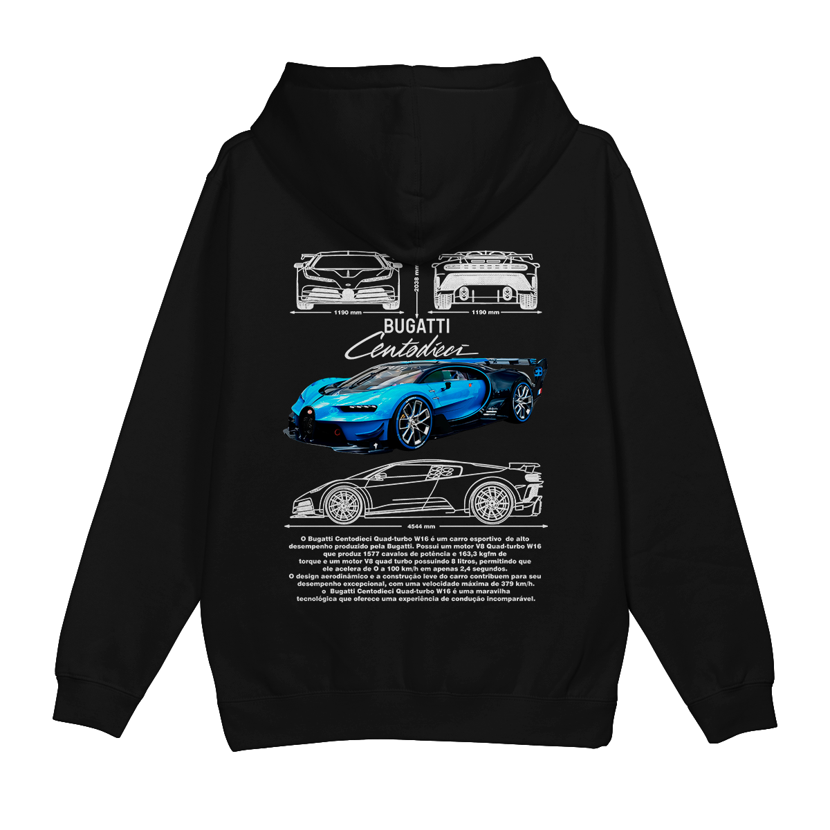 Moletom Canguru Bugatti Centodieci