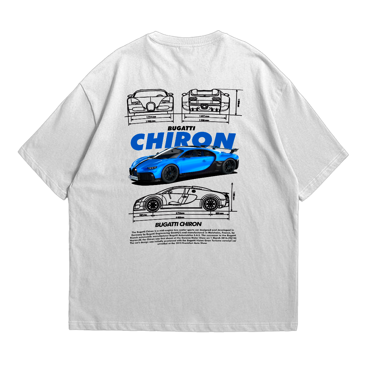 Camiseta Oversized Premium Bugatti Chiron