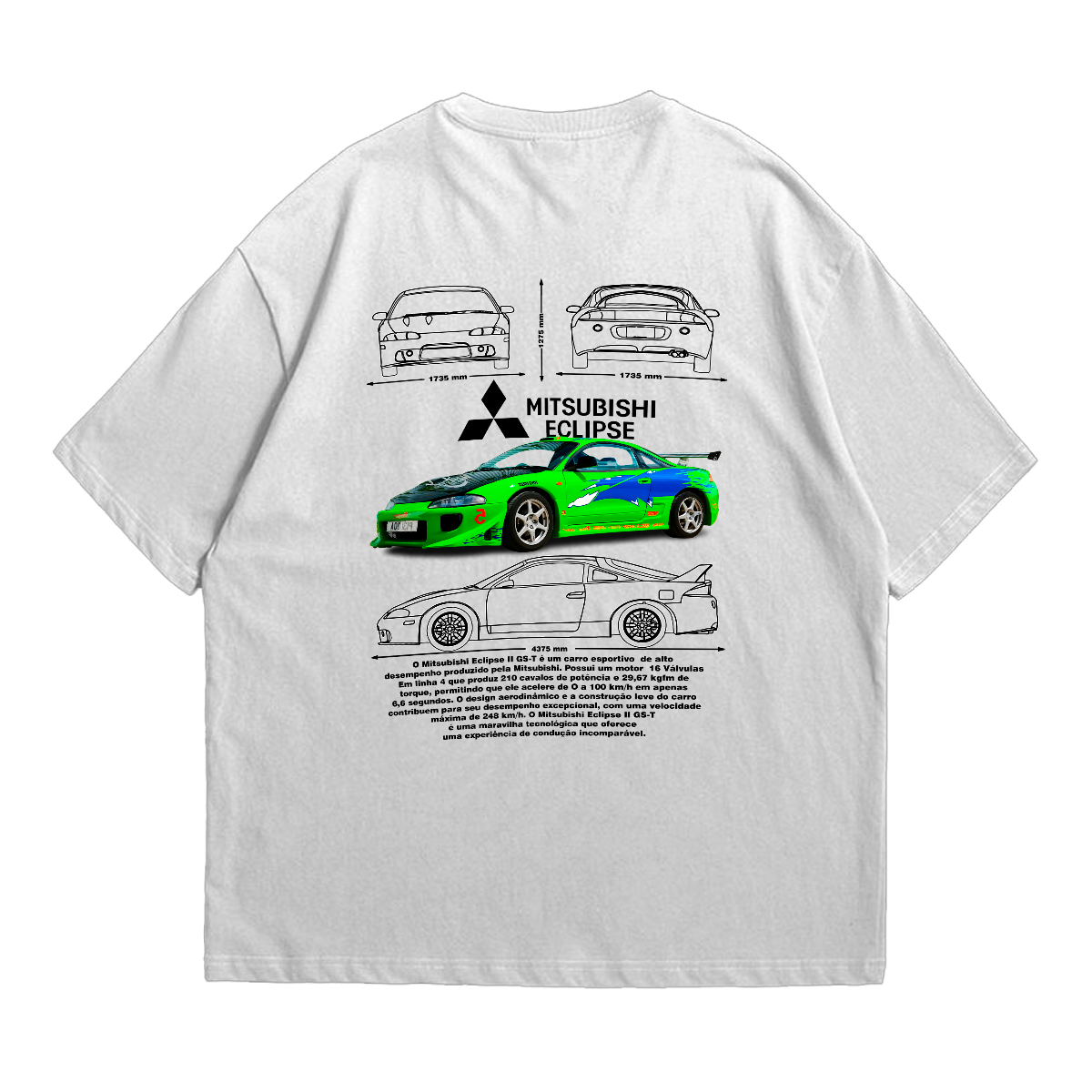 Camiseta Oversized Premium Mitsubishi Eclipse