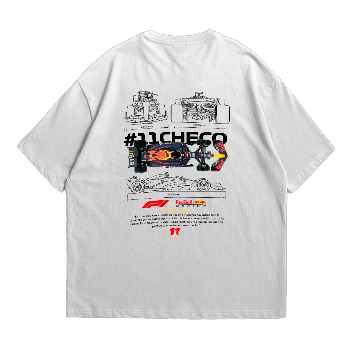 Camiseta Oversized Premium Formula 1 Checo Pérez