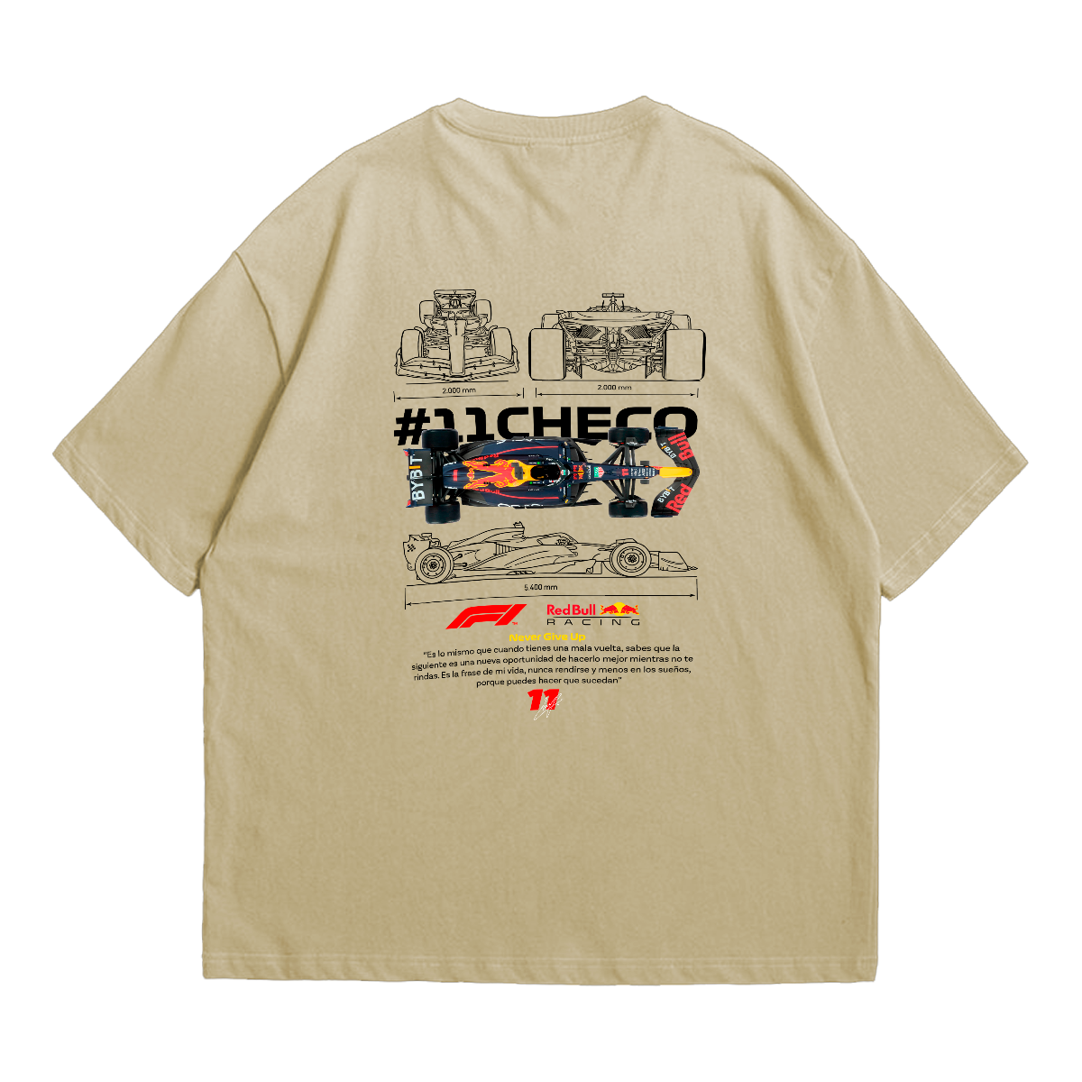 Camiseta Oversized Premium Formula 1 Checo Pérez