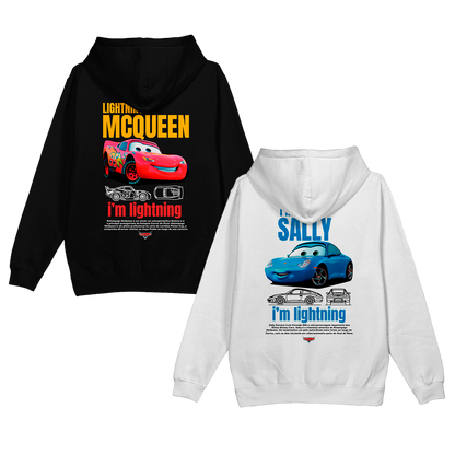 Kit Casal Moletom Canguru Sally + Mcqueen Disney Carros