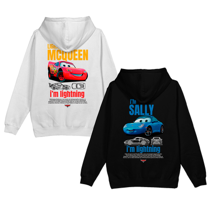 Kit Casal Moletom Canguru Sally + Mcqueen Disney Carros