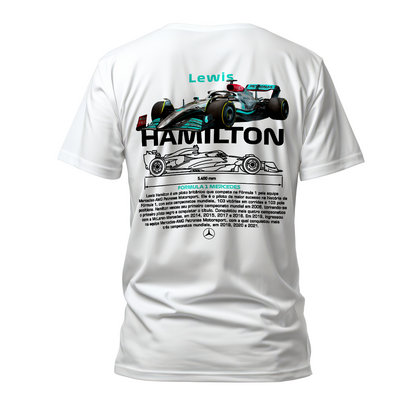 Camiseta Premium Formula 1 Mercedes Benz Lewis Hamilton