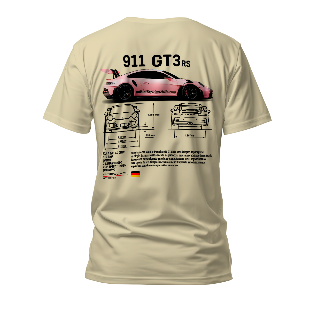 Camiseta Premium Porsche Pink GT3RS