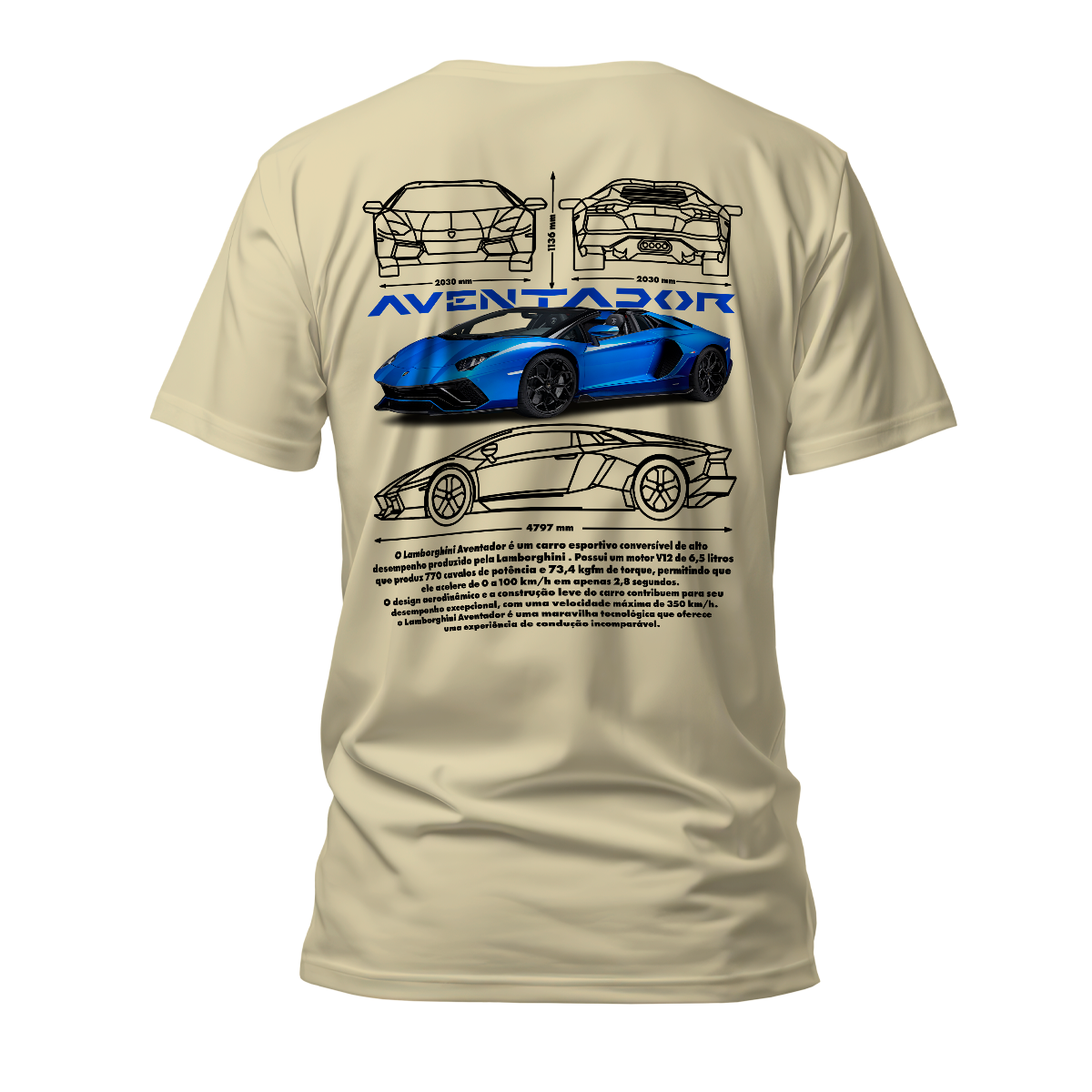 Camiseta Premium Lamborghini Aventador