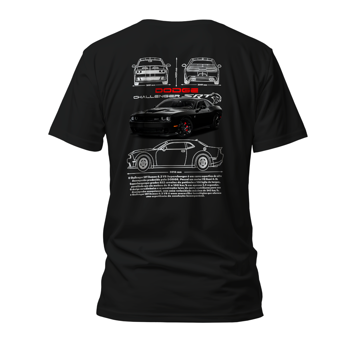 Camiseta Premium Dodge Challenger