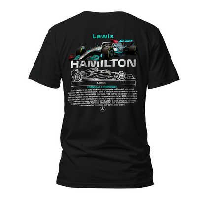 Camiseta Premium Formula 1 Mercedes Benz Lewis Hamilton