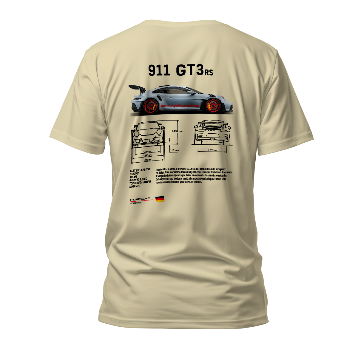 Camiseta Premium Porsche 911 GT3 Rs