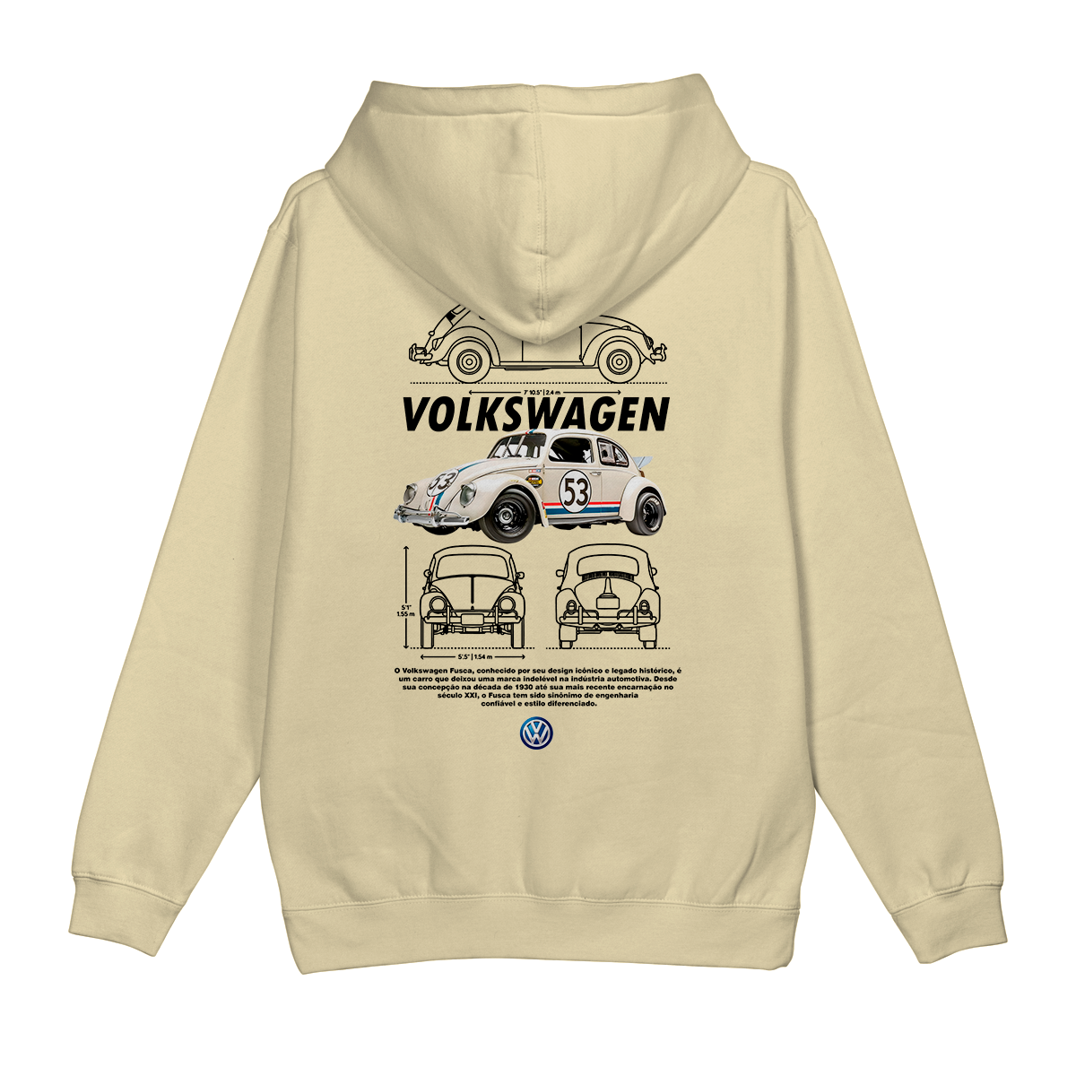 Moletom Canguru Volkswagen Fusca Beetle