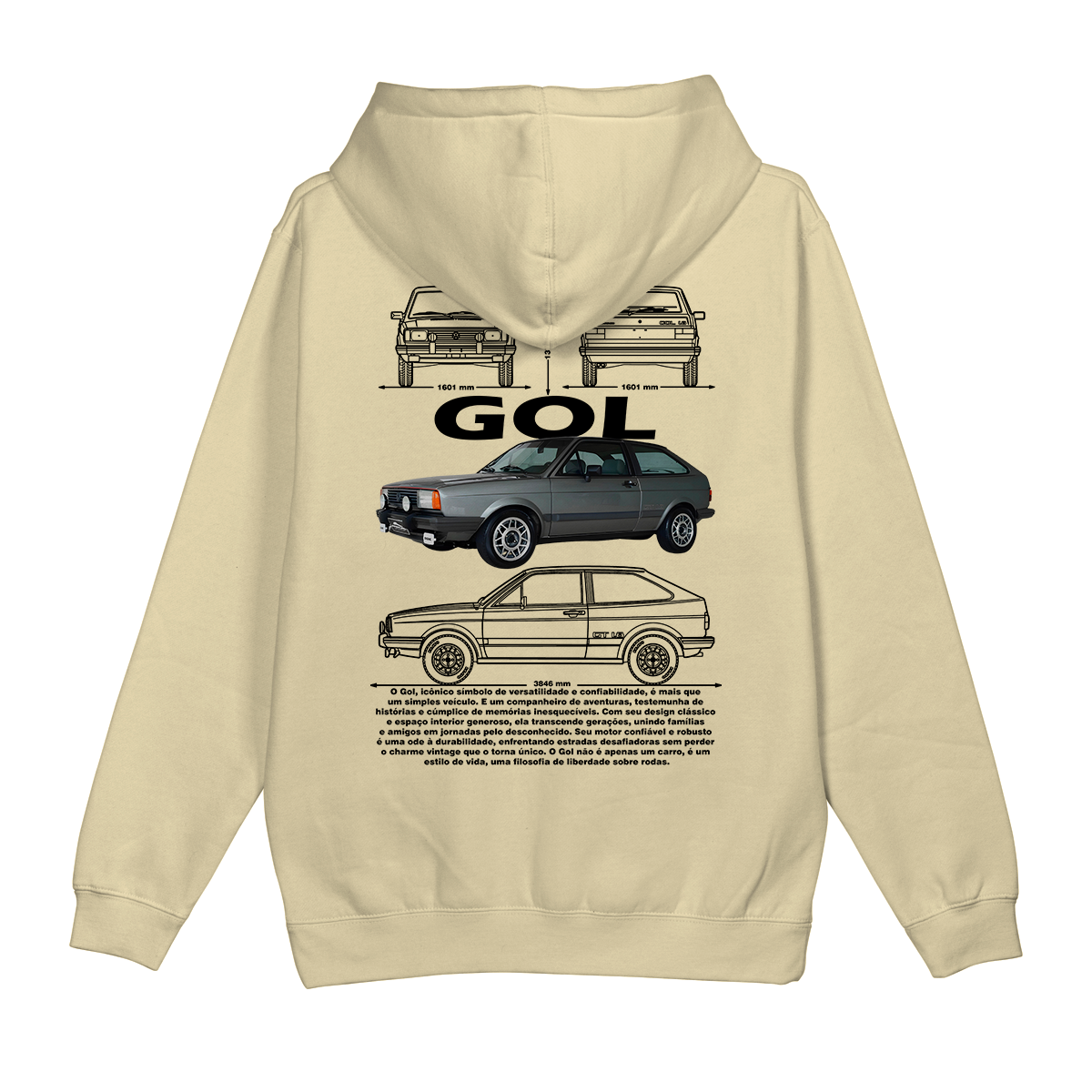 Moletom Canguru Volkswagen Gol Quadrado