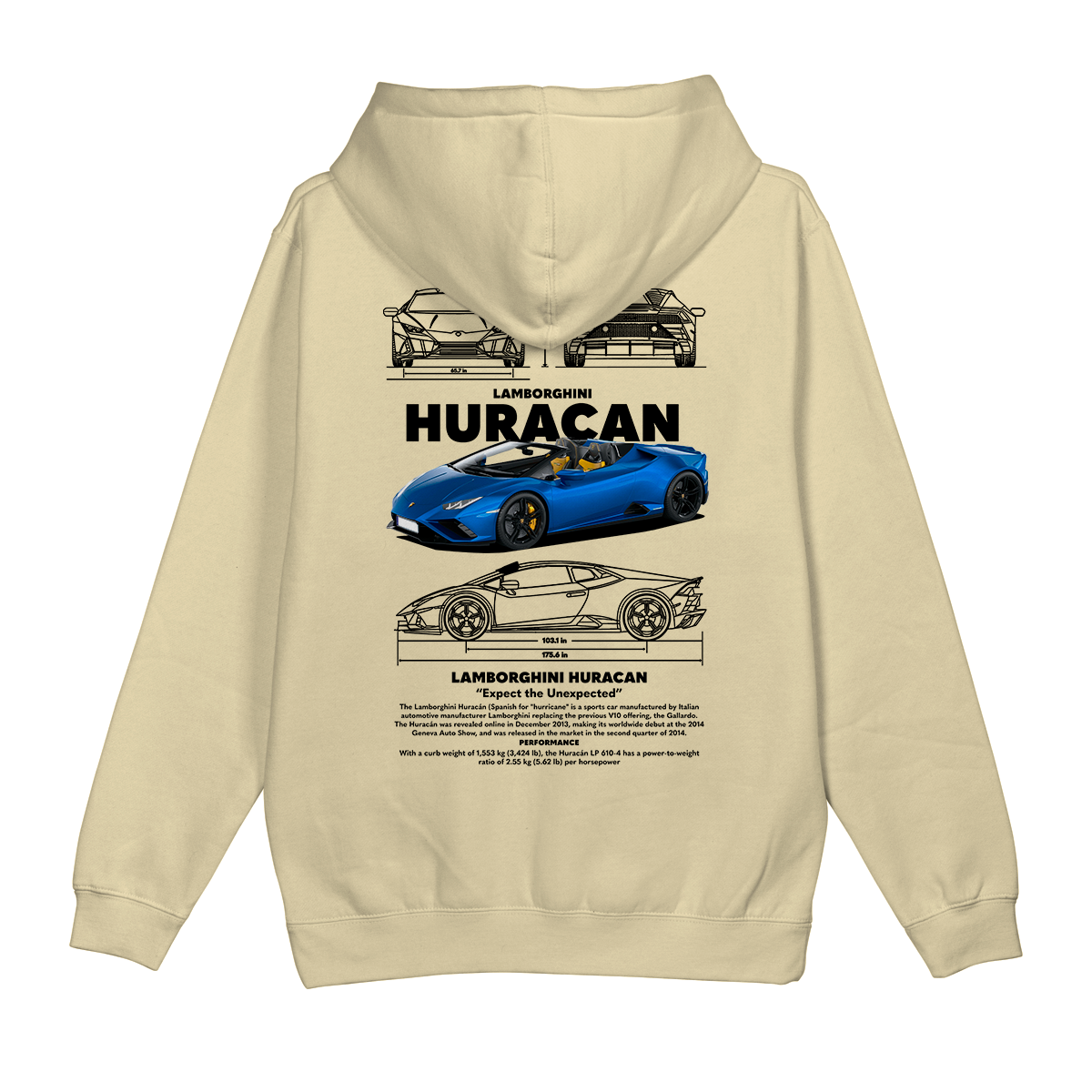 Moletom Canguru Lamborghini Huracan