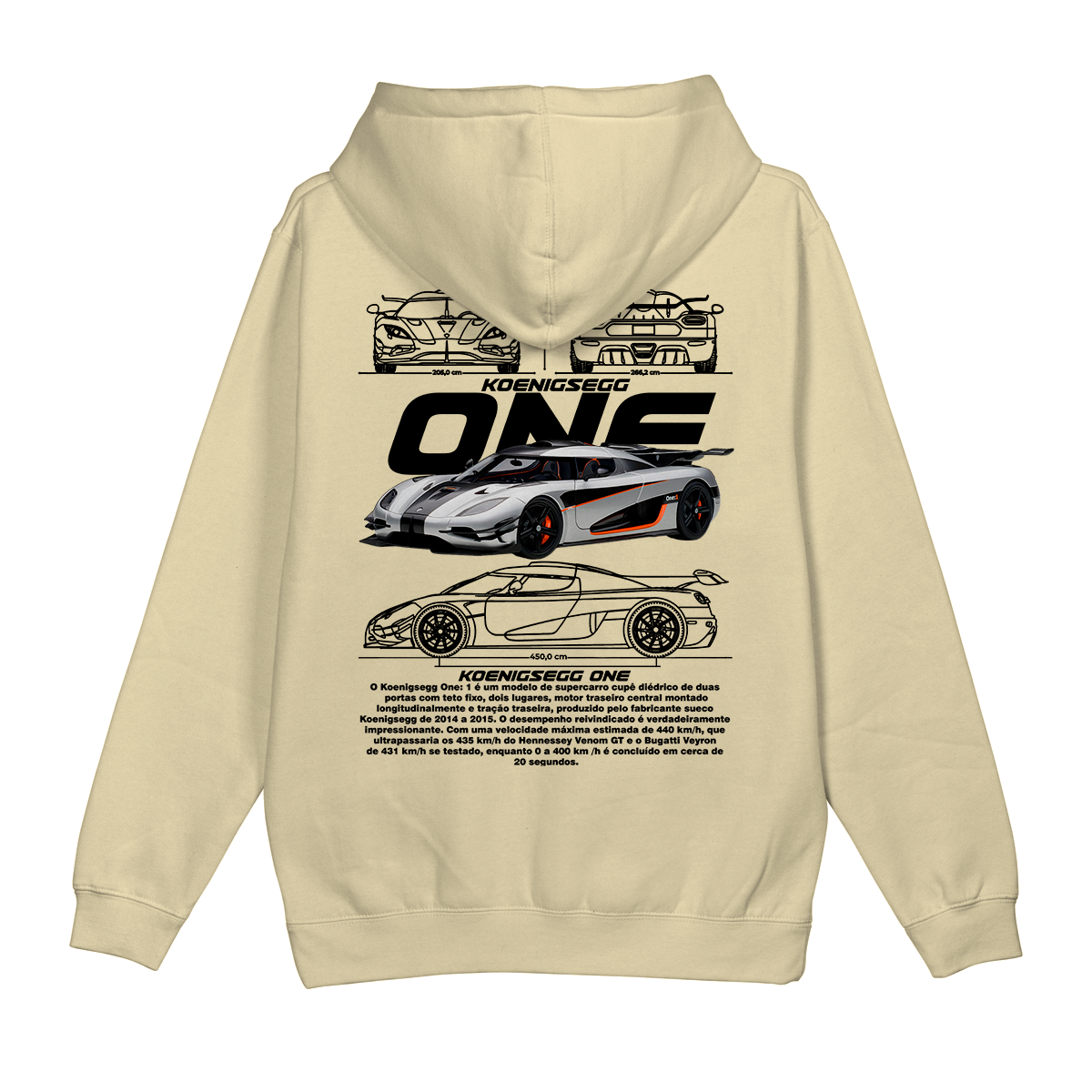 Moletom Canguru Koenigsegg One