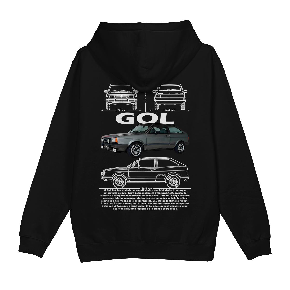 Moletom Canguru Volkswagen Gol Quadrado