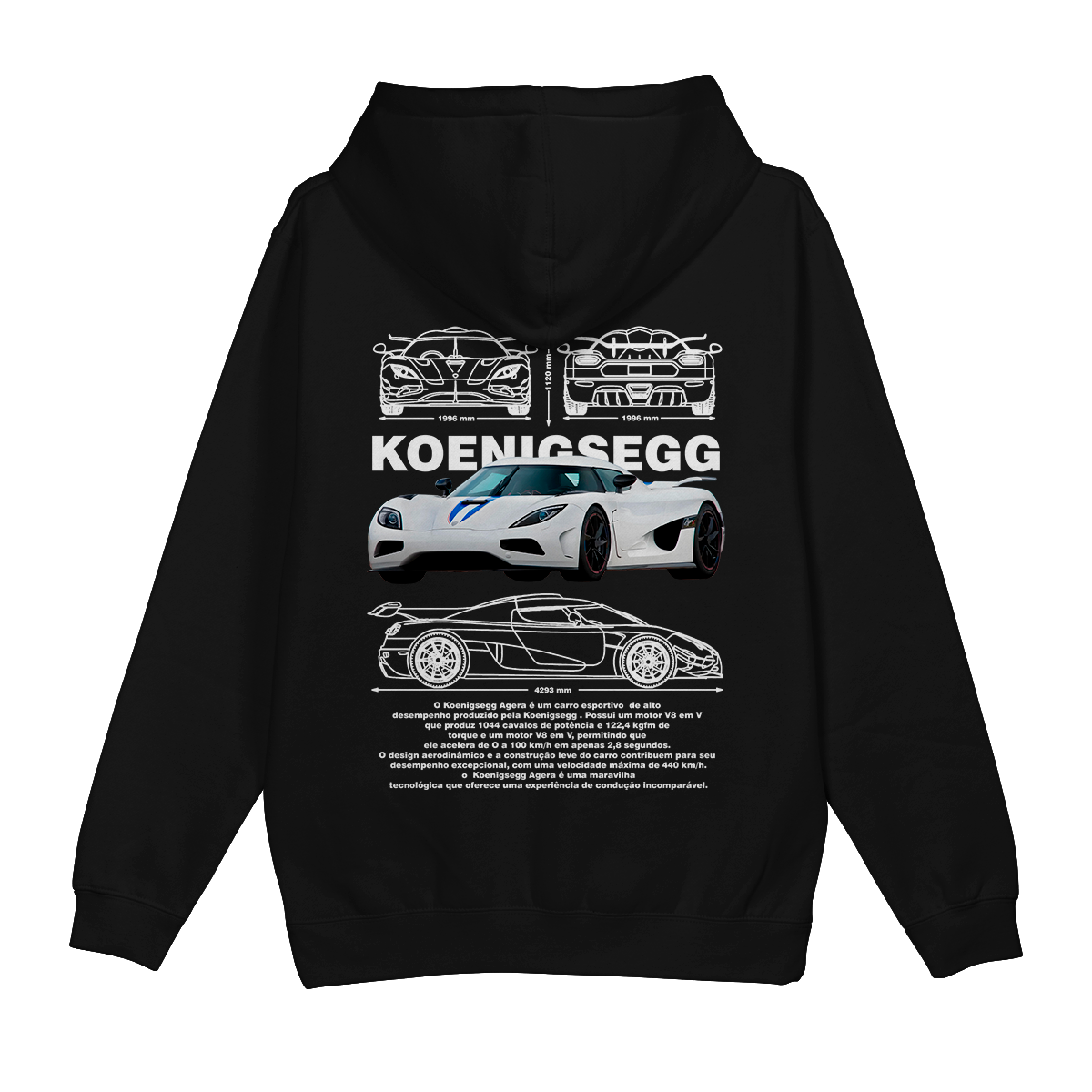 Moletom Canguru Koenigsegg Agera