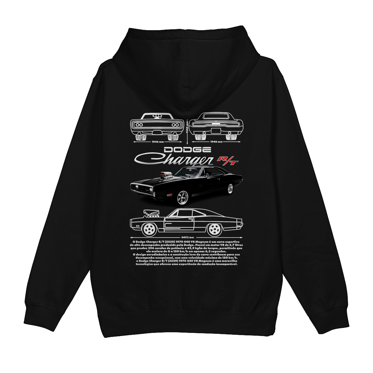 Moletom Canguru Dodge Charger Toretto