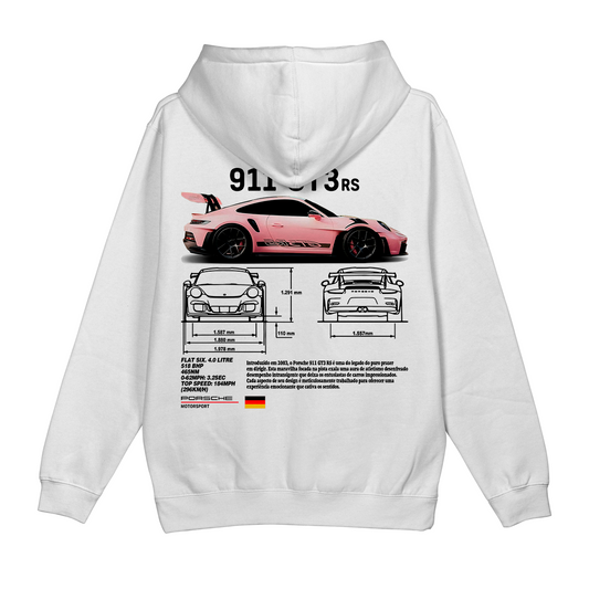 Moletom Canguru Porsche GT3RS Pink Rosa