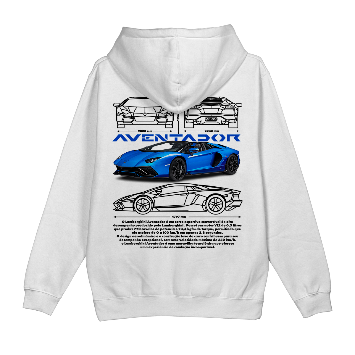 Moletom Canguru Lamborghini Aventador