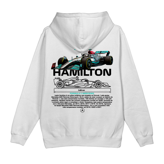 Moletom Canguru Formula 1 Lewis Hamilton Mercedes Benz