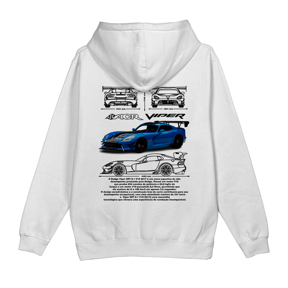 Moletom Canguru Dodge Viper