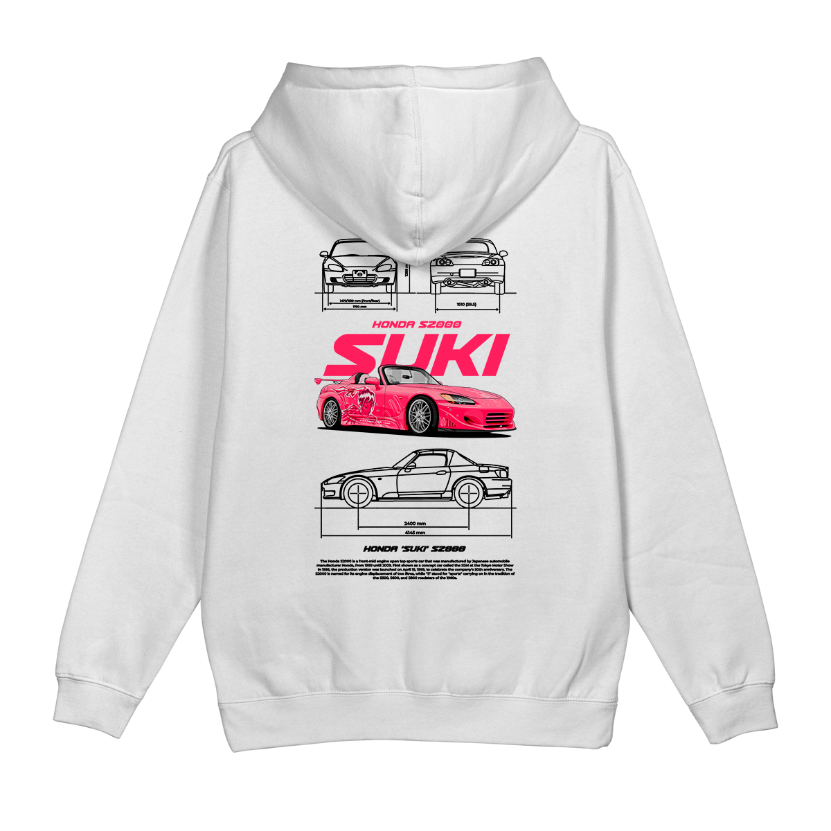 Moletom Canguru Honda S2000 Suki