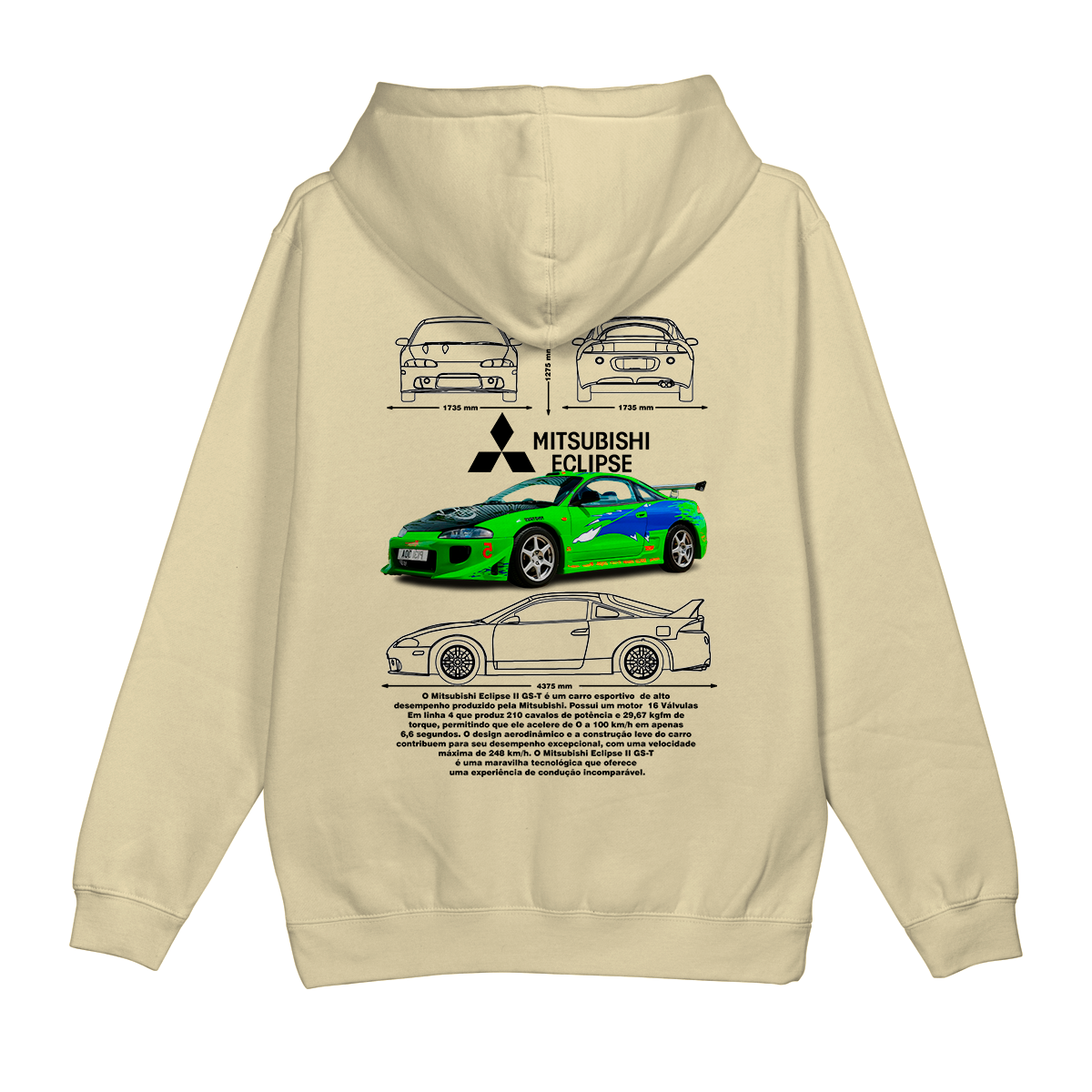 Moletom Canguru Mitsubishi Eclipse