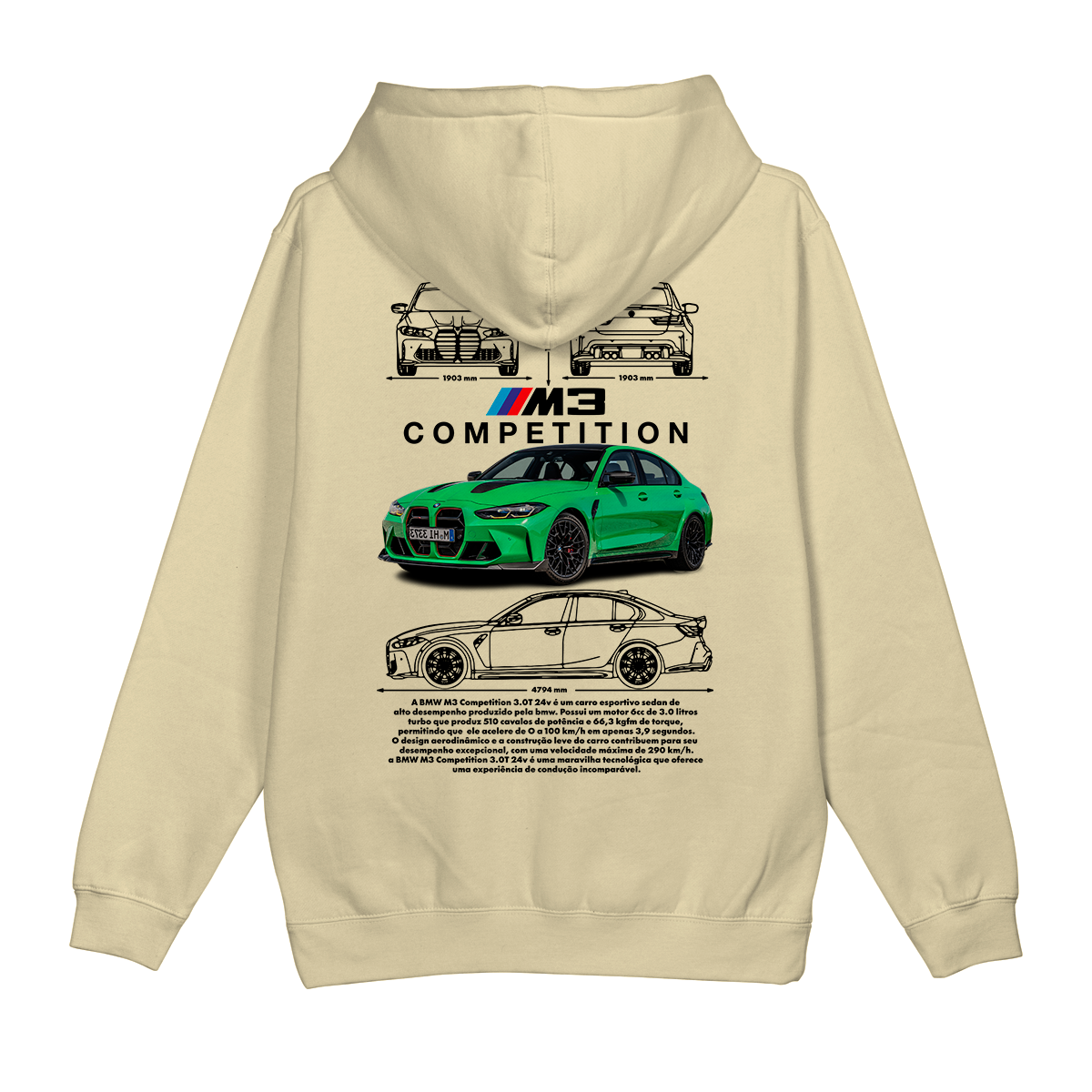Moletom Canguru BMW M3 Competition