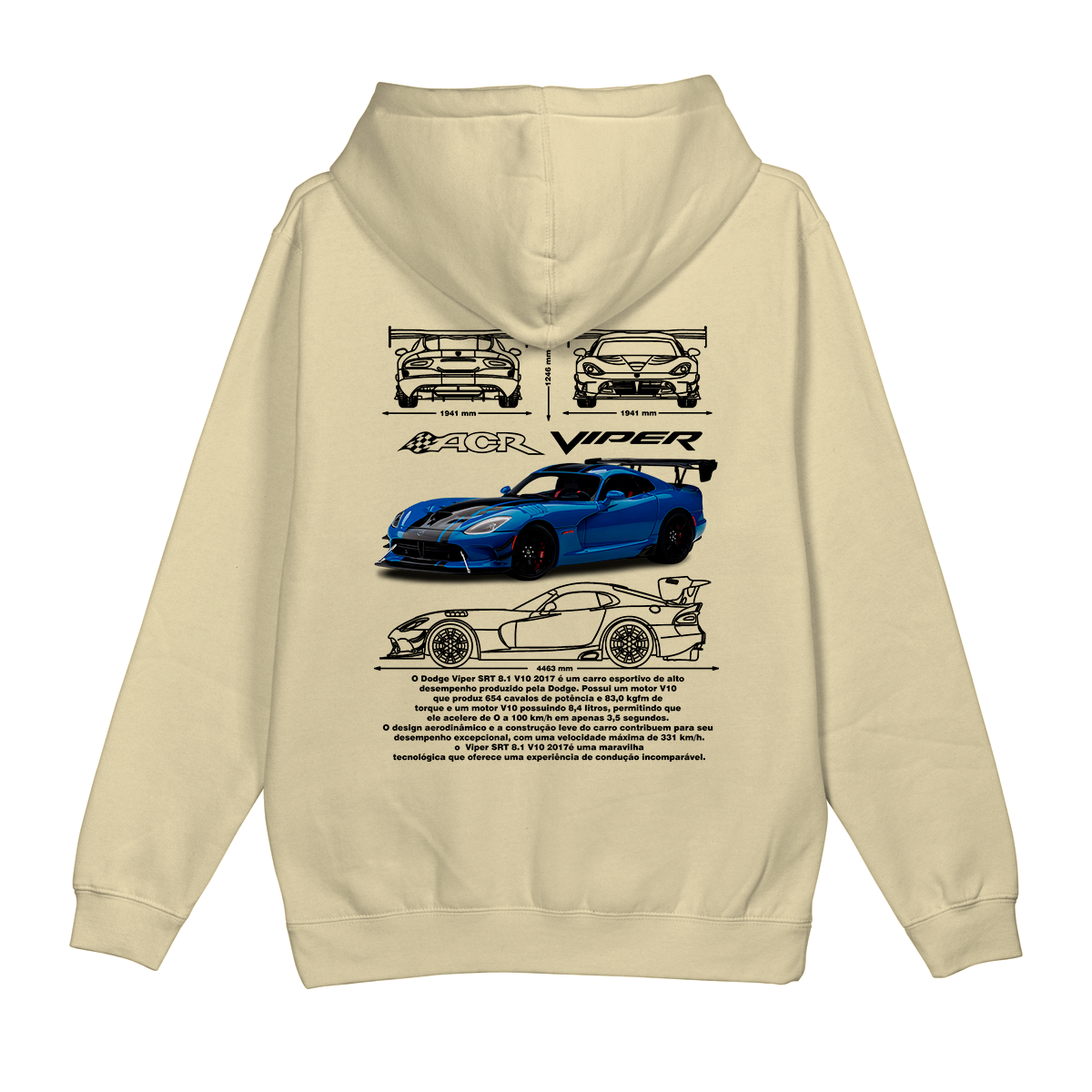 Moletom Canguru Dodge Viper