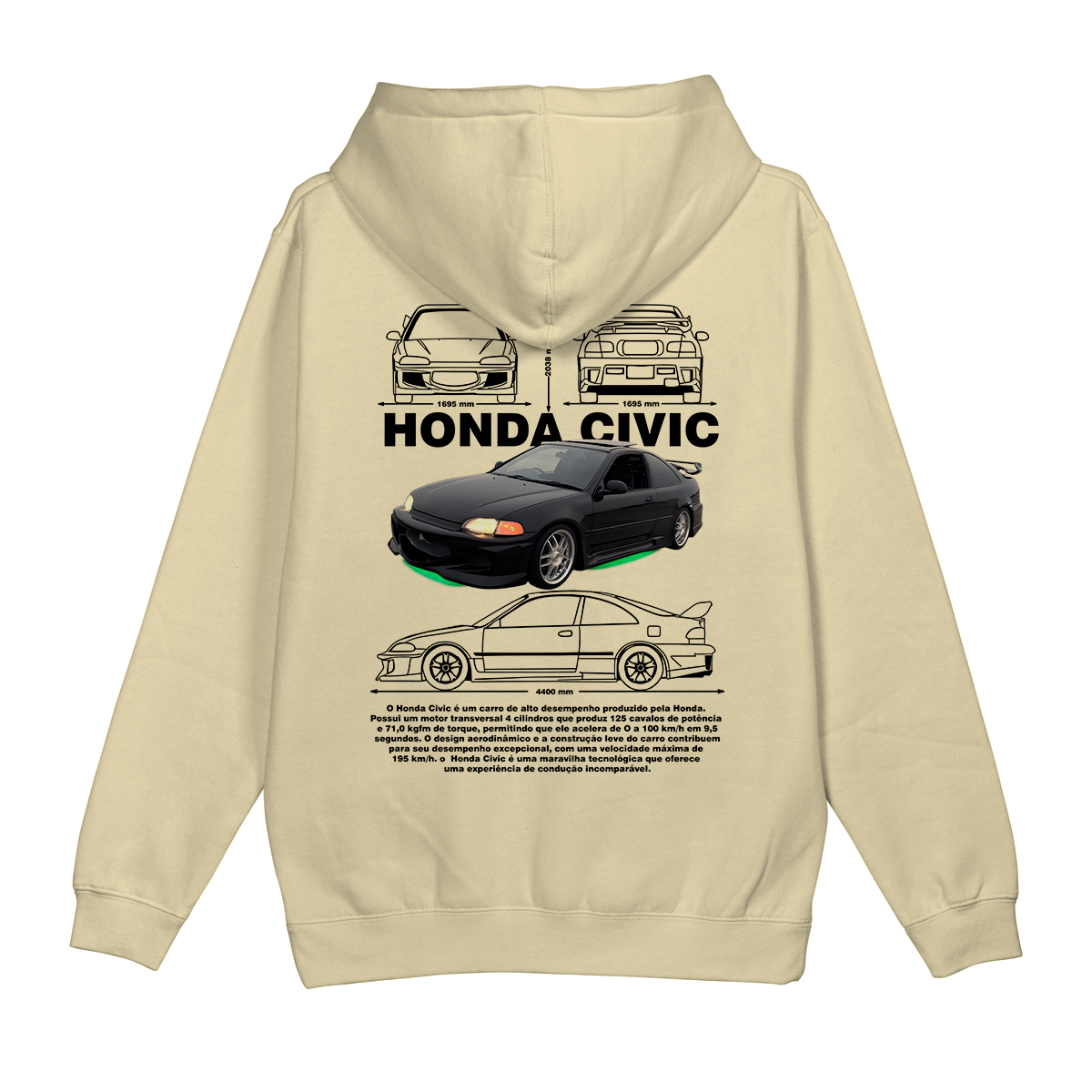 Moletom Canguru Honda Civic Toretto