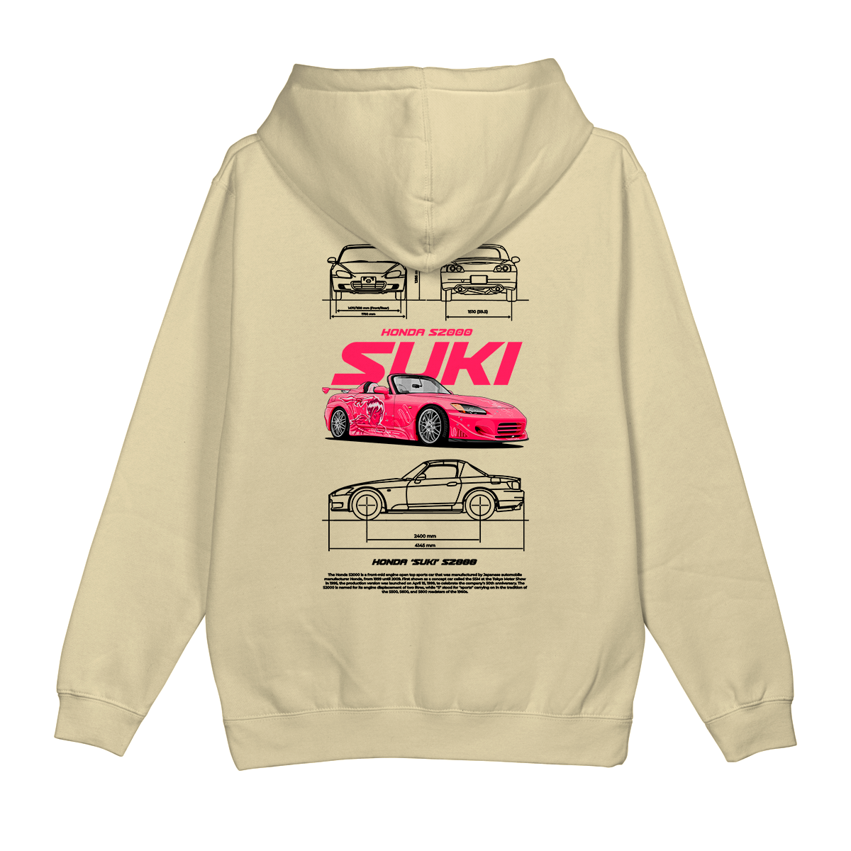 Moletom Canguru Honda S2000 Suki