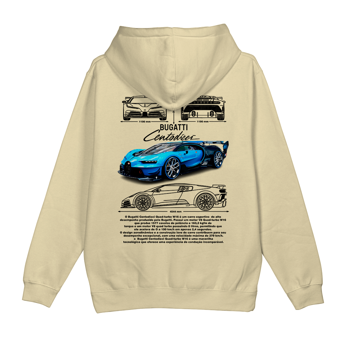Moletom Canguru Bugatti Centodieci