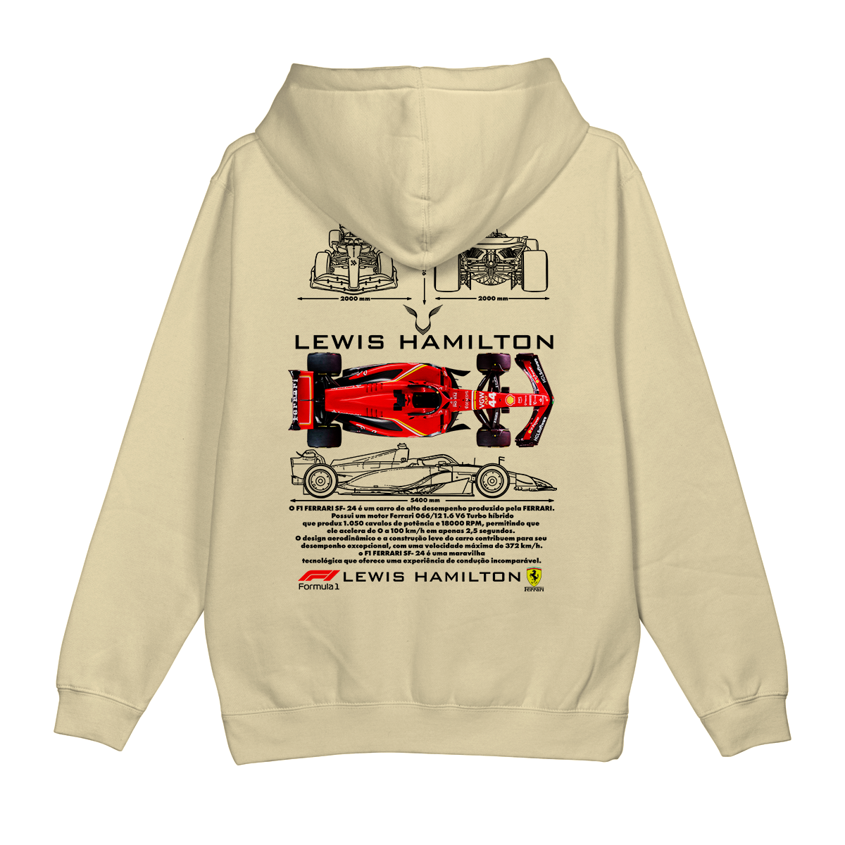 Moletom Canguru Formula 1 Lewis Hamilton