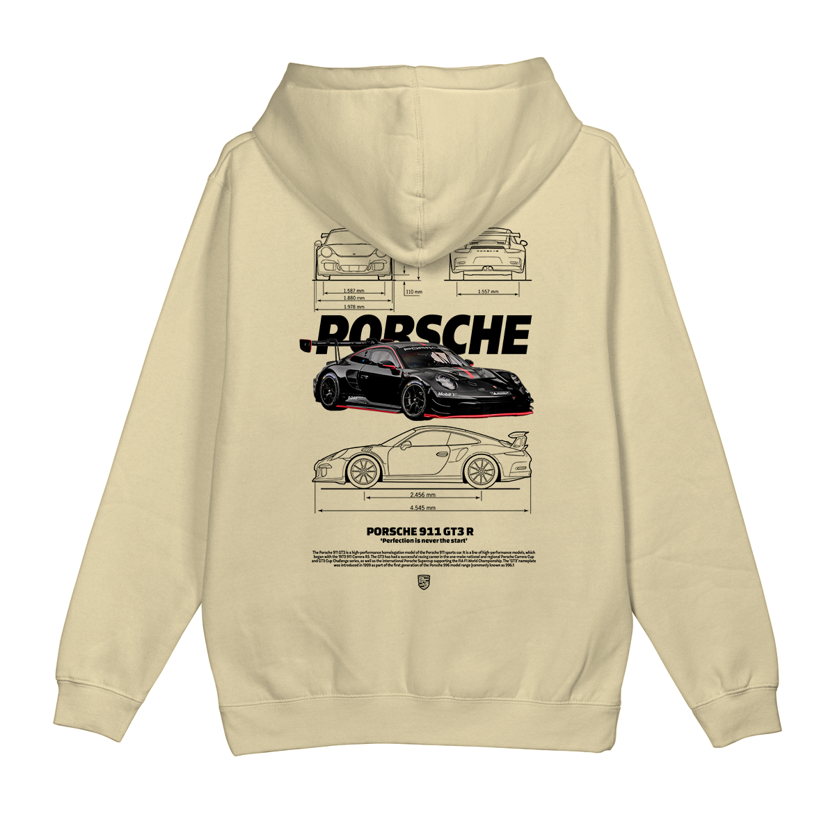 Moletom Canguru Porsche 911 GT3Rs Preto