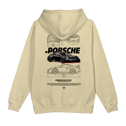 Moletom Canguru Porsche 911 GT3Rs Preto