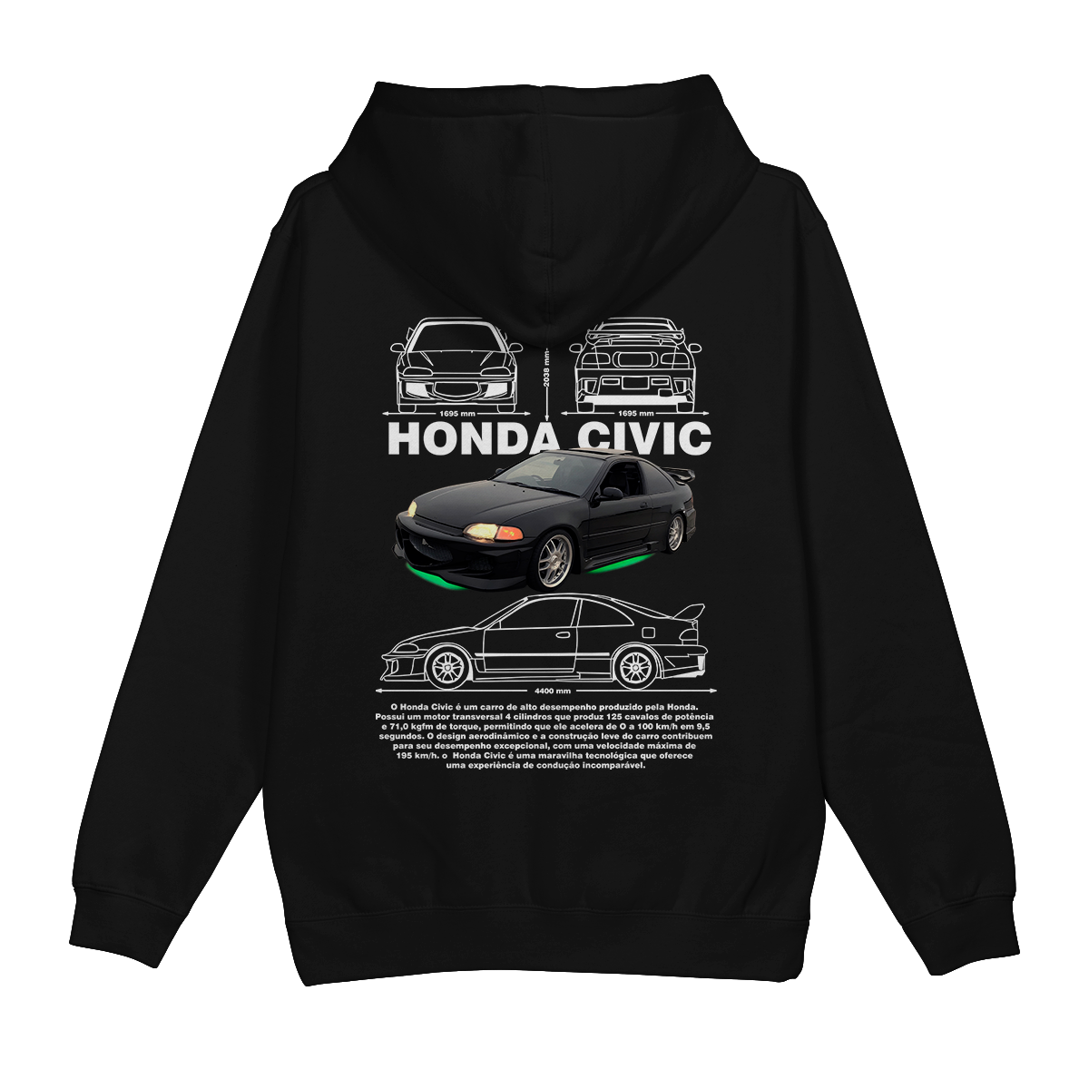Moletom Canguru Honda Civic Toretto