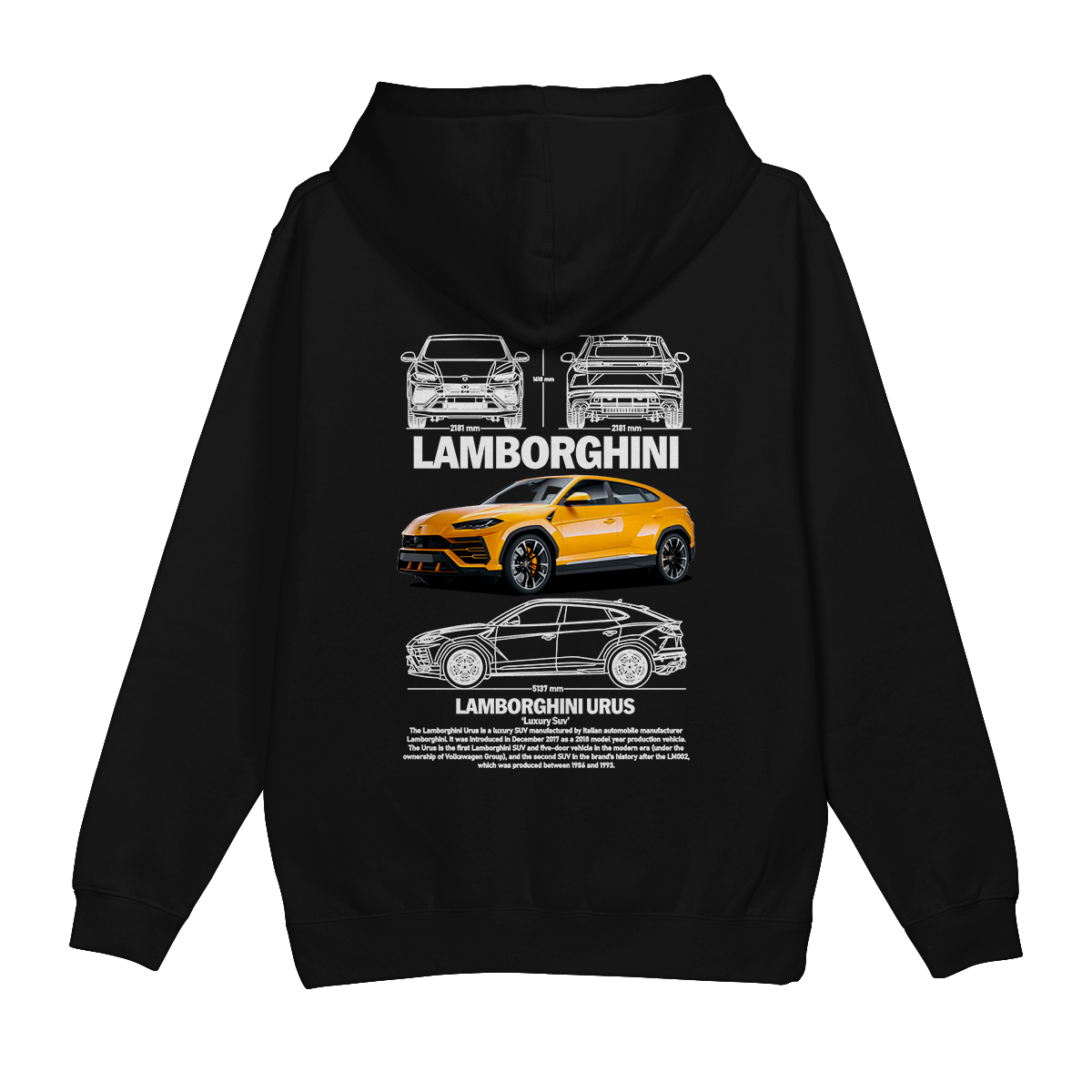 Moletom Canguru Lamborghini Urus