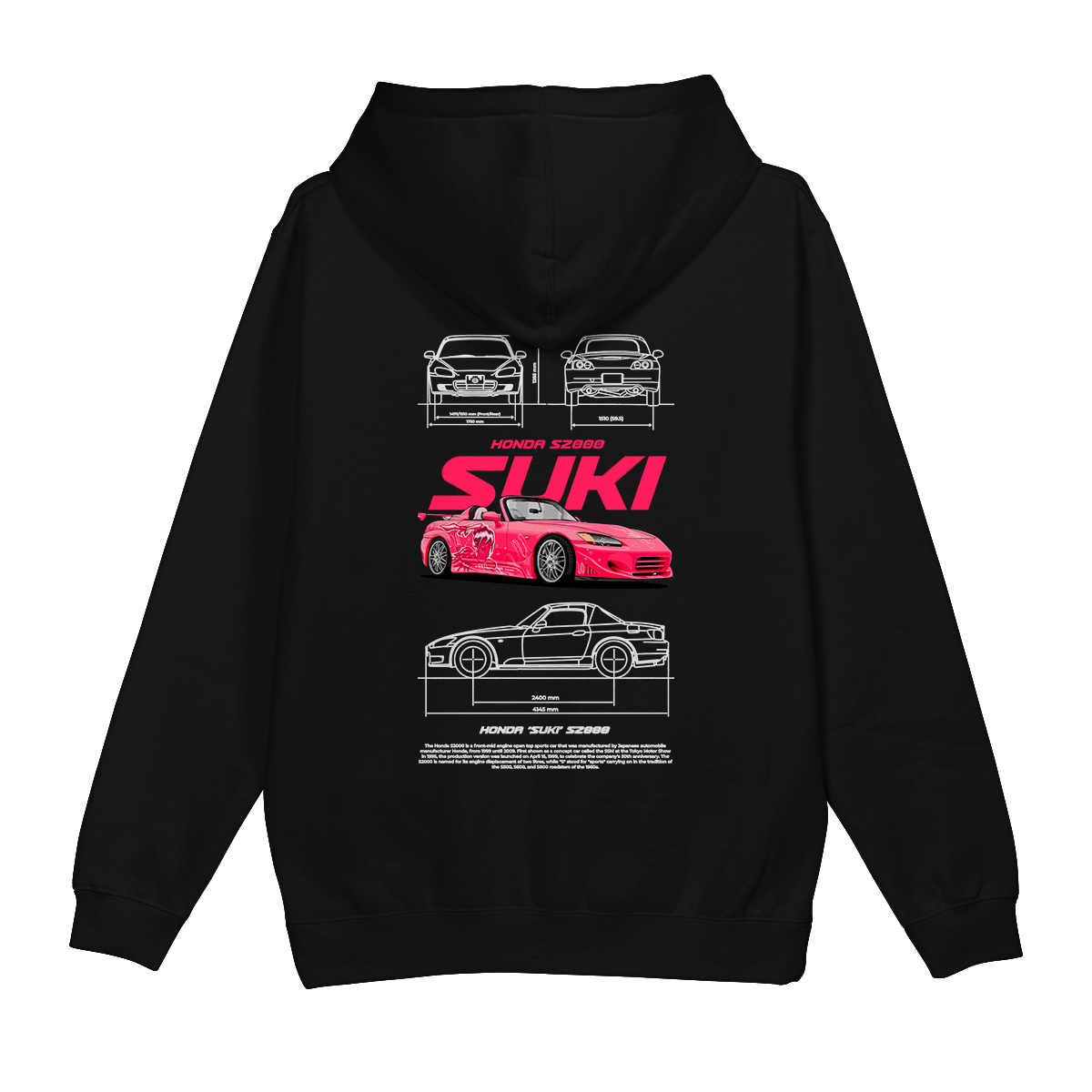 Moletom Canguru Honda S2000 Suki