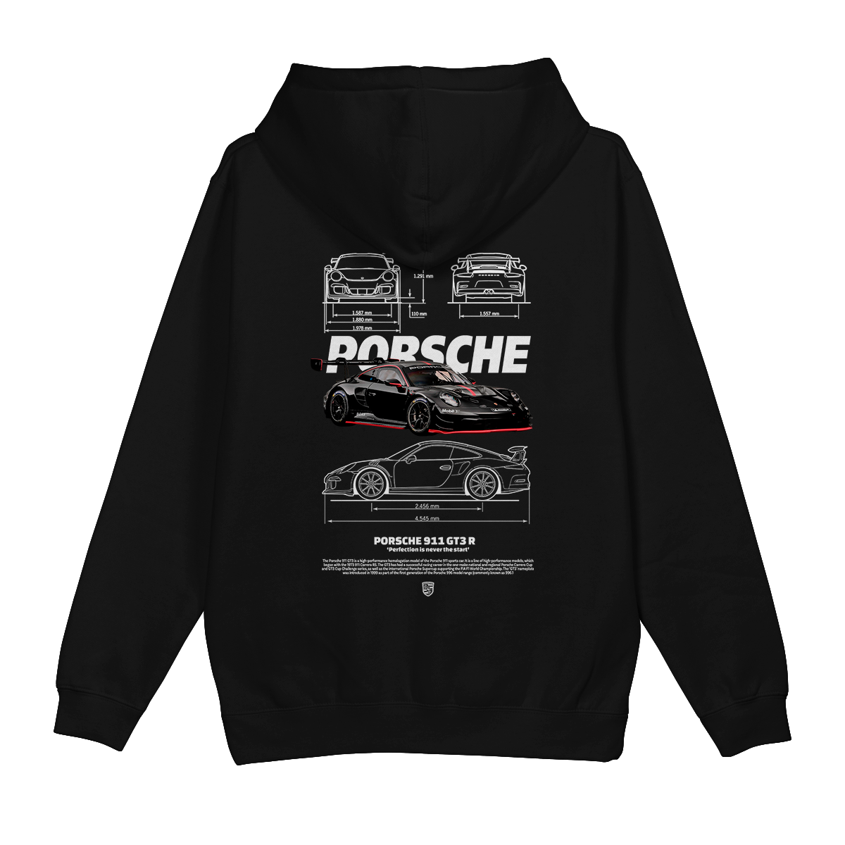 Moletom Canguru Porsche 911 GT3Rs Preto
